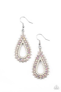 The Works- Multicolored Silver Earrings- Paparazzi Accessories