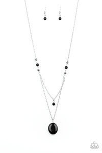 Time To Hit The ROAM- Black and Silver Necklace- Paparazzi Accessories