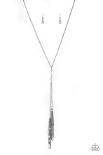 Load image into Gallery viewer, Timeless Tassels- White and Silver Necklace- Paparazzi Accessories