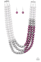 Load image into Gallery viewer, Times Square Starlet- Purple and Silver Necklace- Paparazzi Accessories