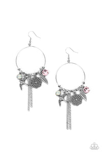 TWEET Dreams- Pink and Silver Earrings- Paparazzi Accessories