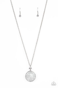 Twinkly Treasury- White and Silver Necklace- Paparazzi Accessories
