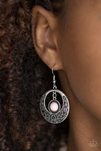 Load image into Gallery viewer, Wandering Waikiki- Pink and Silver Earrings- Paparazzi Accessories