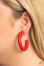 Load image into Gallery viewer, Woodsy Wonder- Red and Silver Earrings- Paparazzi Accessories