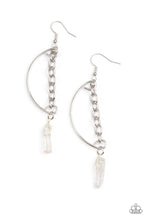 Load image into Gallery viewer, Yin To My Yang- White and Silver Earrings- Paparazzi Accessories