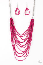 Load image into Gallery viewer, Bora Bombora- Pink and Silver Necklace- Paparazzi Accessories