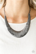 Load image into Gallery viewer, Feast or Famine- Gunmetal Necklace- Paparazzi Accessories