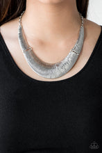 Load image into Gallery viewer, Feast or Famine- Silver Necklace- Paparazzi Accessories