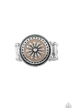 Load image into Gallery viewer, Free-Spirited Flower- Brown and Silver Ring- Paparazzi Accessories