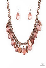 Load image into Gallery viewer, Fringe Fabulous- Copper Necklace- Paparazzi Accessories