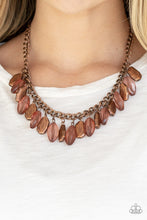 Load image into Gallery viewer, Fringe Fabulous- Copper Necklace- Paparazzi Accessories