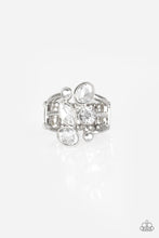 Load image into Gallery viewer, Metro Mingle- White and Silver Ring- Paparazzi Accessories