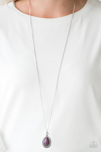 Rancho Rustler- Purple and Silver Necklace- Paparazzi Accessories