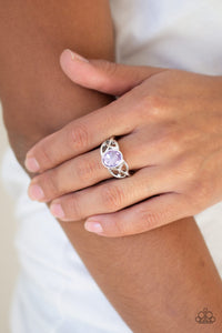 Shimmer Splash- Purple and Silver Ring- Paparazzi Accessories