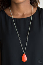 Load image into Gallery viewer, So Pop-YOU-lar- Orange and Silver Necklace- Paparazzi Accessories