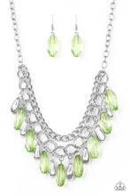 Load image into Gallery viewer, Spring Daydream- Green and Silver Necklace- Paparazzi Accessories