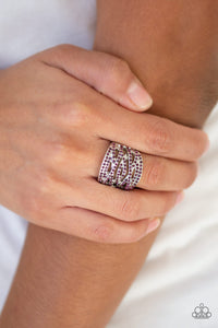The Money Maker- Purple and Silver Ring- Paparazzi Accessories