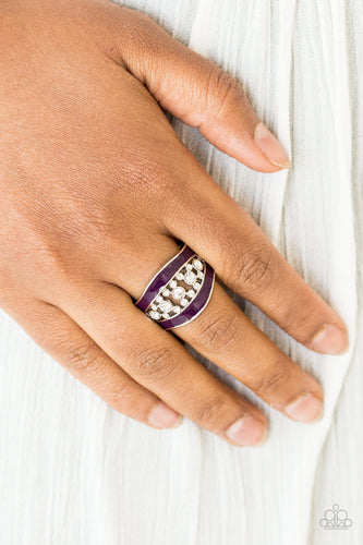 Trending Treasure- Purple and Silver Ring- Paparazzi Accessories