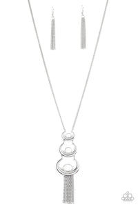 As MOON As I Can- White and Silver Necklace- Paparazzi Accessories