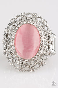 BAROQUE The Spell- Pink and Silver Ring- Paparazzi Accessories