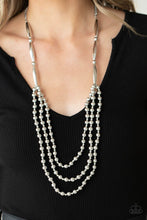 Load image into Gallery viewer, Beaded Beacon- Silver Necklace- Paparazzi Accessories