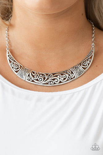 Bull In A China Shop- Silver Necklace- Paparazzi Accessories