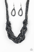 Load image into Gallery viewer, City Catwalk- Blue and Gunmetal Necklace- Paparazzi Accessories