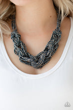 Load image into Gallery viewer, City Catwalk- Blue and Gunmetal Necklace- Paparazzi Accessories