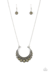 Count To ZEN- Green and Silver Necklace- Paparazzi Accessories