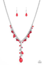 Load image into Gallery viewer, Crystal Couture- Red and Silver Necklace- Paparazzi Accessories