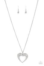 Load image into Gallery viewer, Cupid Charisma- White and Silver Necklace- Paparazzi Accessories