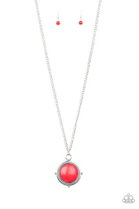 Desert Equinox- Red and Silver Necklace- Paparazzi Accessories