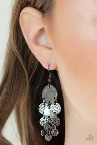 Do Chime-In- Gunmetal Earrings- Paparazzi Accessories