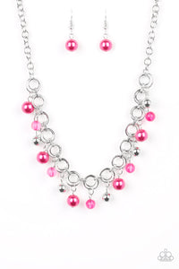 Fiercely Fancy- Pink and Silver Necklace- Paparazzi Accessories