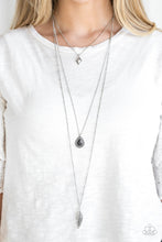 Load image into Gallery viewer, Fly The Coop- Black and Silver Necklace- Paparazzi Accessories