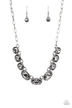 Load image into Gallery viewer, Gorgeously Glacial- Black and Gunmetal Necklace- Paparazzi Accessories