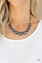 Load image into Gallery viewer, Gorgeously Glacial- Black and Gunmetal Necklace- Paparazzi Accessories