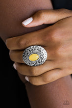 Load image into Gallery viewer, Hello Sunshine- Yellow and Silver Ring- Paparazzi Accessories