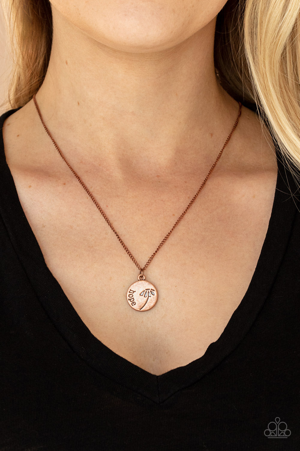 Hold On To Hope- Copper Necklace- Paparazzi Accessories