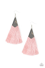 Load image into Gallery viewer, In Full PLUME- Pink and Silver Earrings- Paparazzi Accessories