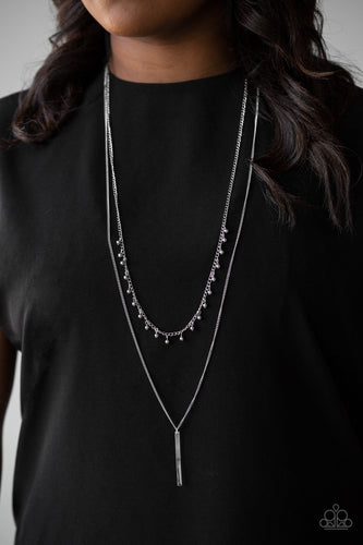 Keep Your Eye On The Pendulum- Silver Necklace- Paparazzi Accessories