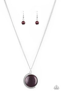 Luminous Lagoon- Purple and Silver Necklace- Paparazzi Accessories