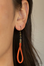 Load image into Gallery viewer, Noticeably Nomad- Orange and Brass Necklace- Paparazzi Accessories
