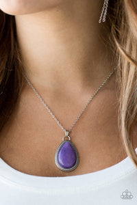 On The Home Frontier- Purple and Silver Necklace- Paparazzi Accessories