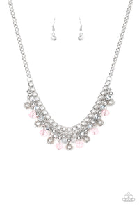 Party Spree- Pink and Silver Necklace- Paparazzi Accessories