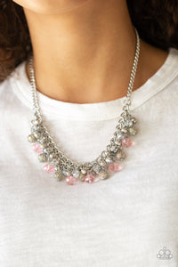 Party Spree- Pink and Silver Necklace- Paparazzi Accessories