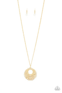 Pearl Panache- White and Gold Necklace- Paparazzi Accessories