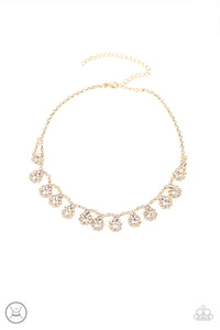 Princess Prominence- White and Gold Necklace- Paparazzi Accessories