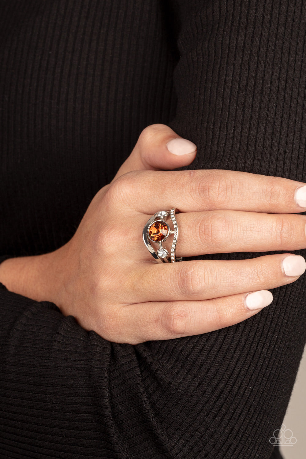 Rich With Richness- Brown and Silver Ring- Paparazzi Accessories