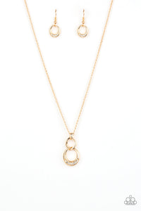 Rockefeller Royal- White and Gold Necklace- Paparazzi Accessories